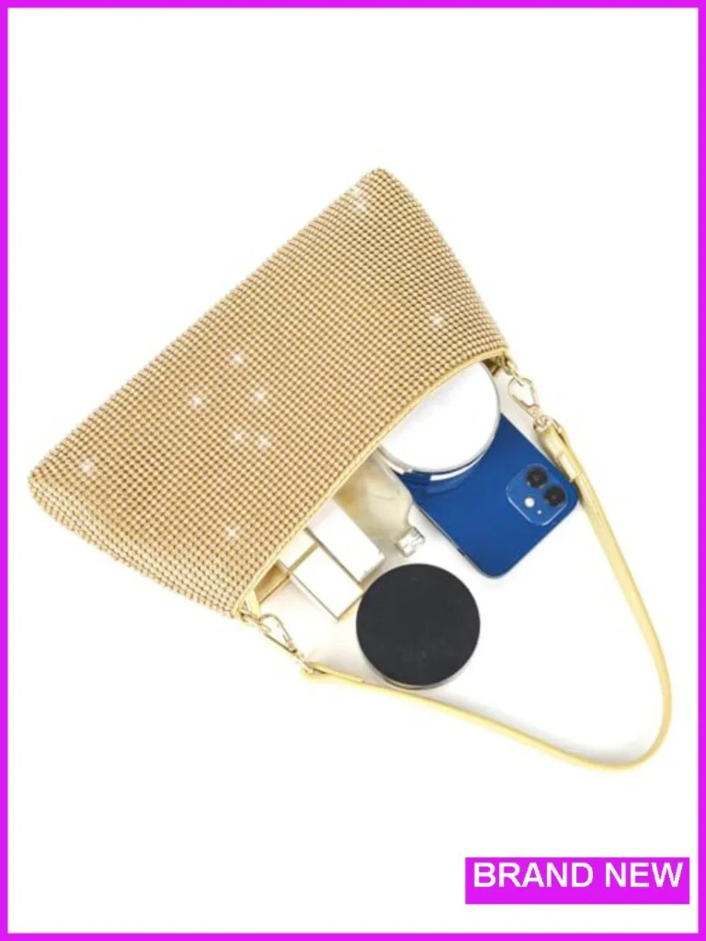 Rhinestone Evening Clutch Purse Glitter Sparkly Prom Wedding Party Women's Bag